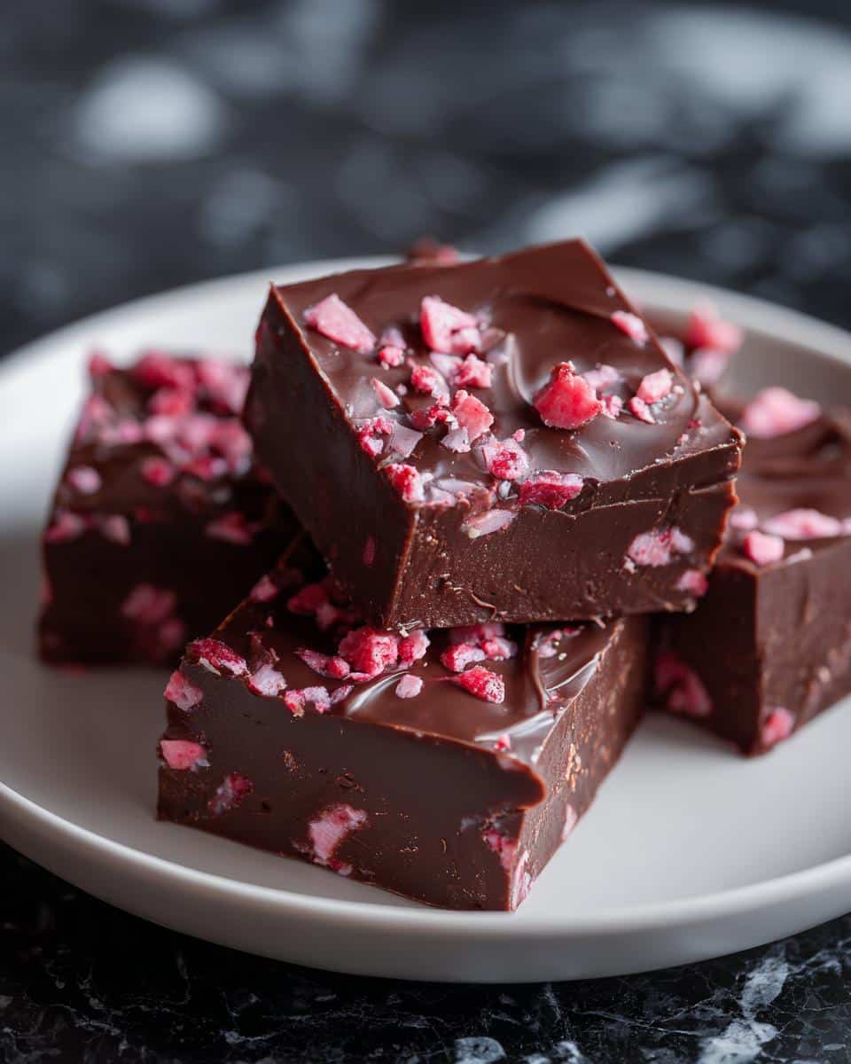 Chocolate Strawberry Fudge Squares - detail 2