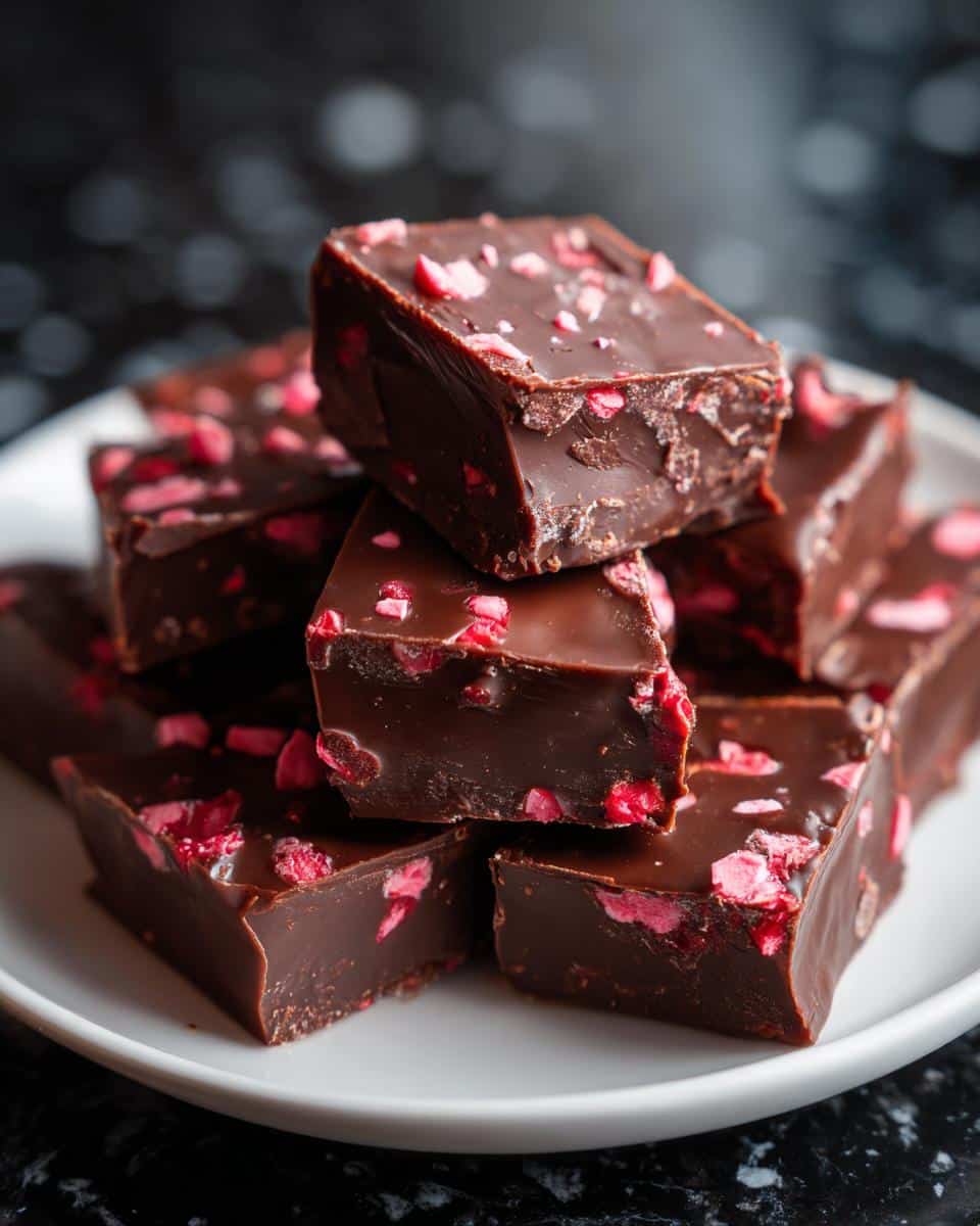 Chocolate Strawberry Fudge Squares - detail 3