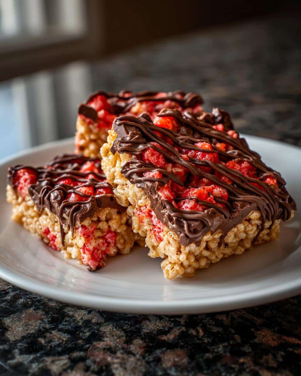 Chocolate Strawberry Rice Krispie Treats - detail 1