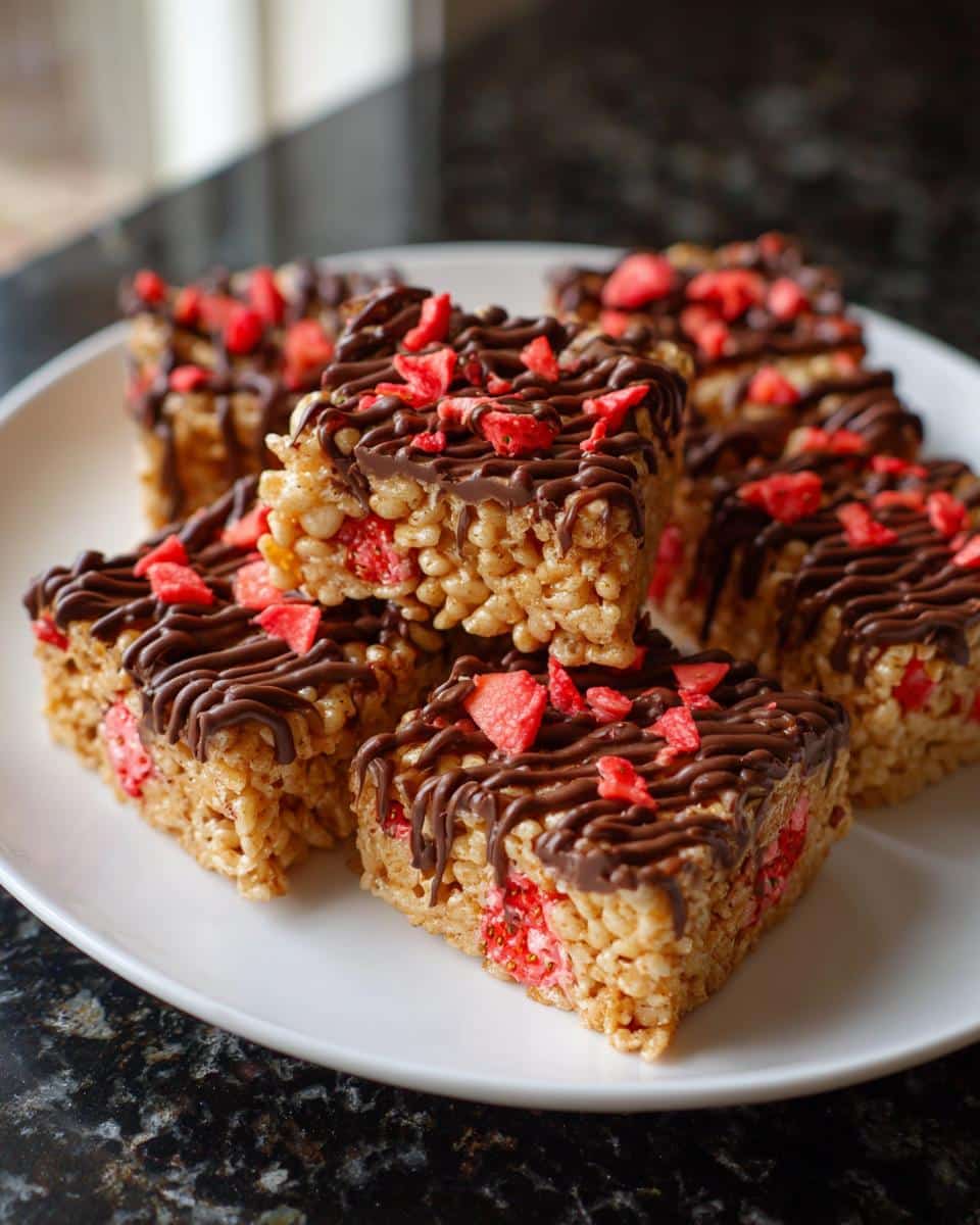 Chocolate Strawberry Rice Krispie Treats - detail 2