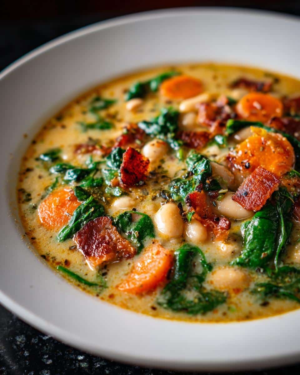 Creamy Tuscan White Bean Soup - detail 1