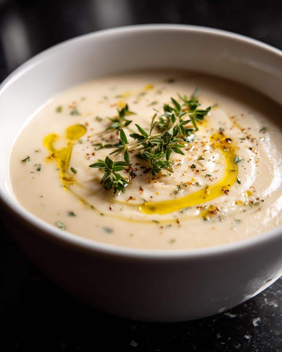 Creamy Vegan White Bean Soup - detail 1