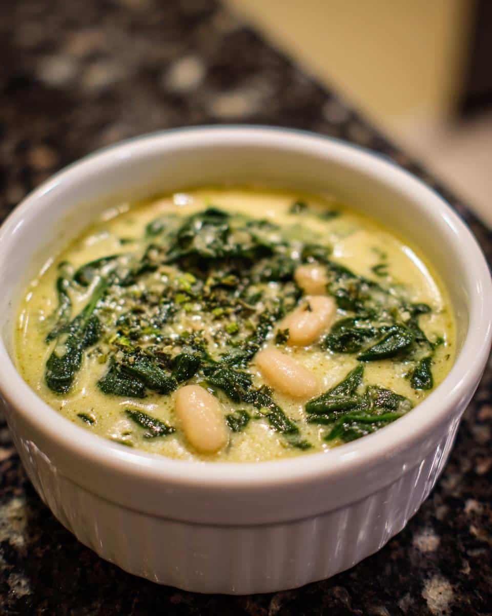 Creamy White Bean and Spinach Soup - detail 3