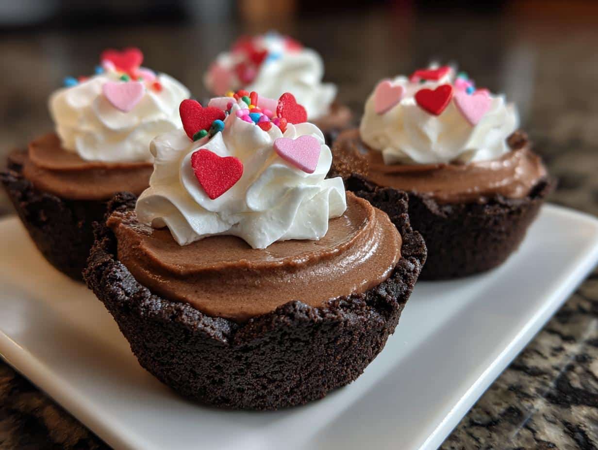 Cupid’s Chocolate Cheesecake Cups
