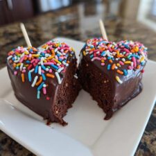 Irresistible Heart-Shaped Brownie Pops for Valentine’s Day