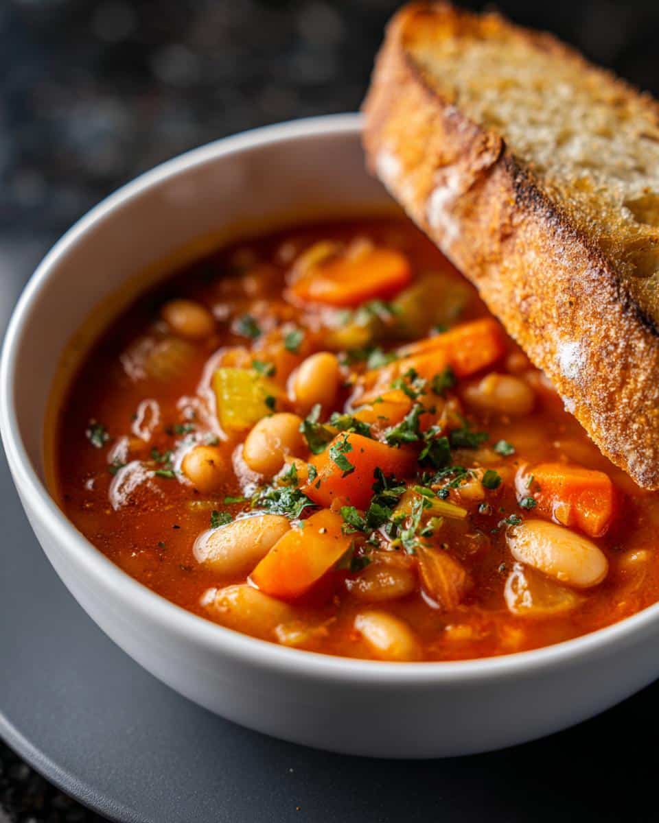 Italian Bean Soup with Crusty Bread - detail 3