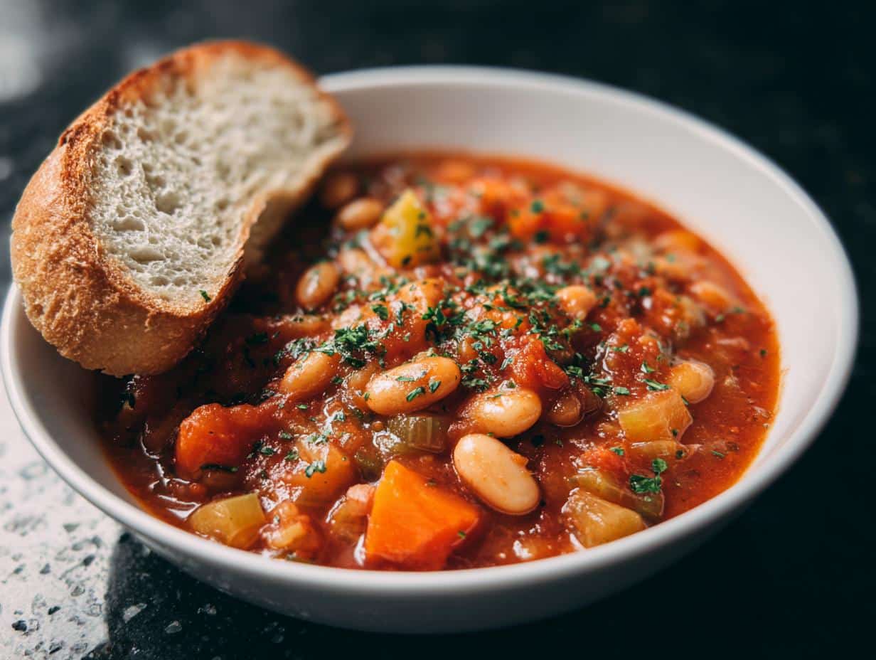 Italian Bean Soup with Crusty Bread