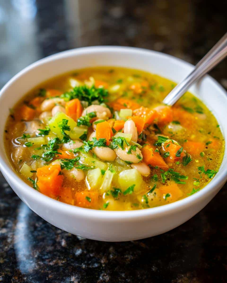 Italian Bean Soup with Garden Herbs - detail 2