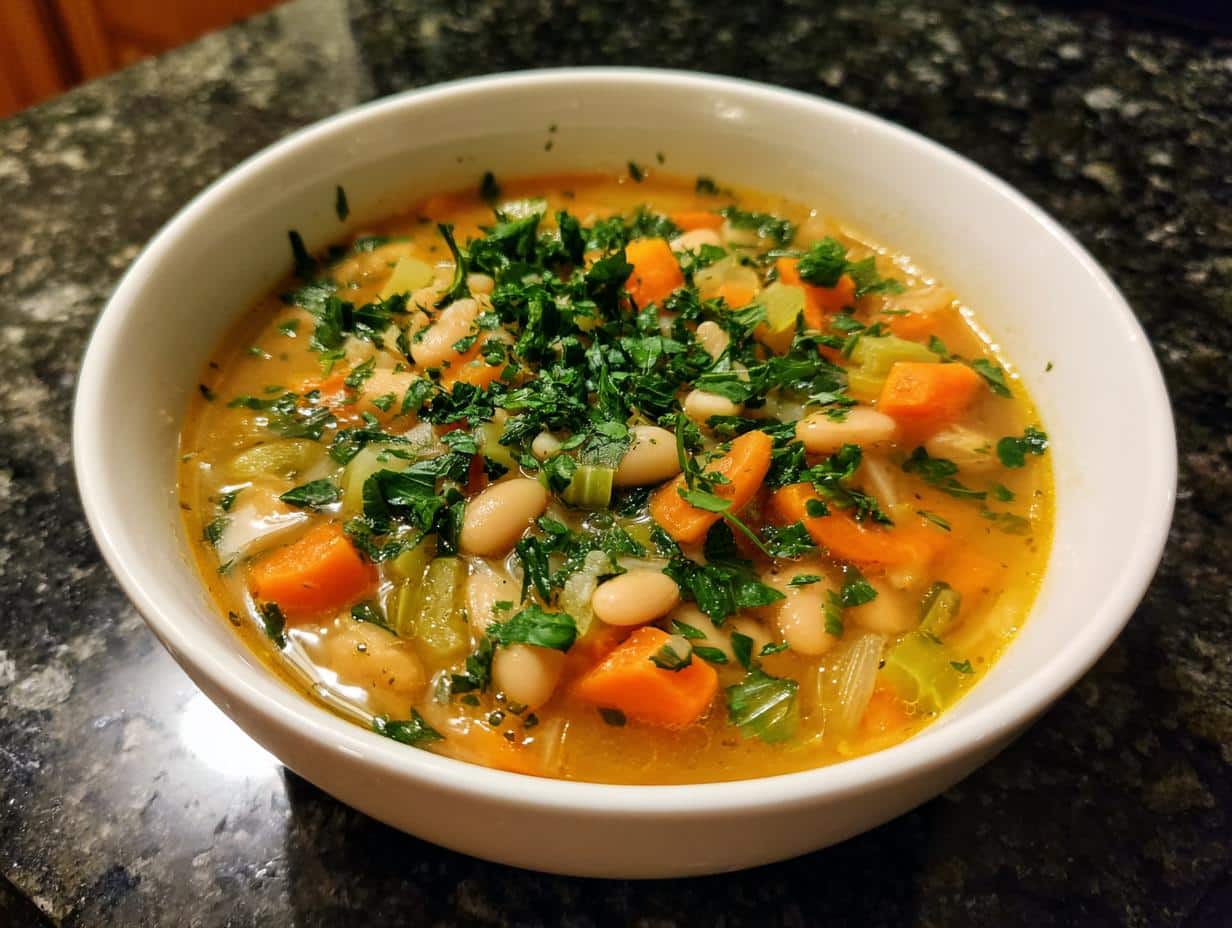 Italian Bean Soup with Garden Herbs