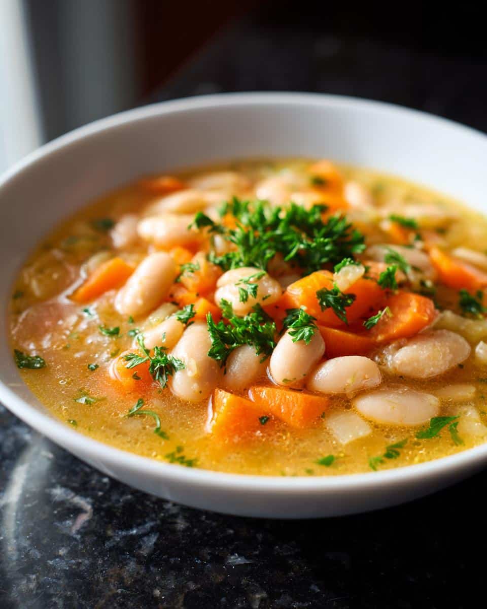 Lemon Garlic White Bean Soup - detail 1
