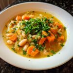 Lemon Garlic White Bean Soup