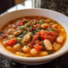 35-Minute Mediterranean Bean Soup with Tomatoes - Soul-Warming Comfort