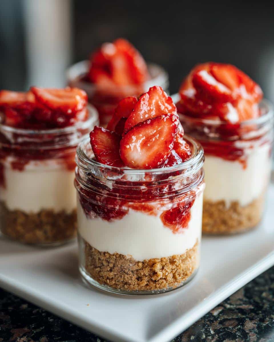 Mini Valentine’s Day Cheesecake Jars - detail 3
