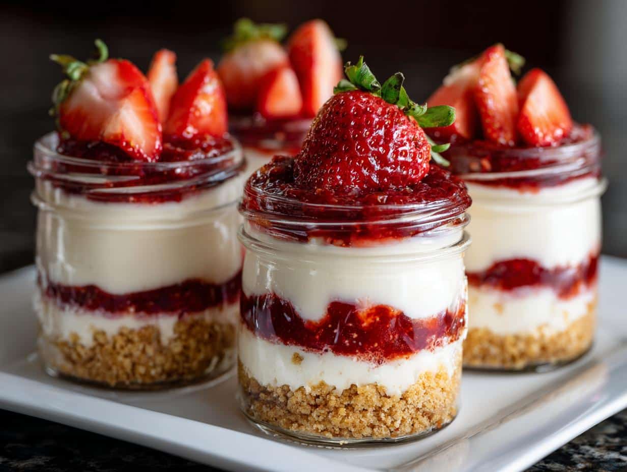 Mini Valentine’s Day Cheesecake Jars