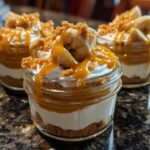 Mini banana caramel dessert jars