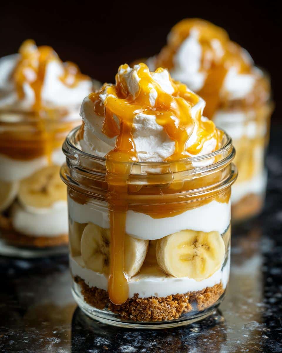 Mini banana caramel dessert jars - detail 3