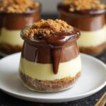 Mini banana chocolate dessert jars