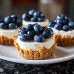 Mini blueberry cream cheese cups