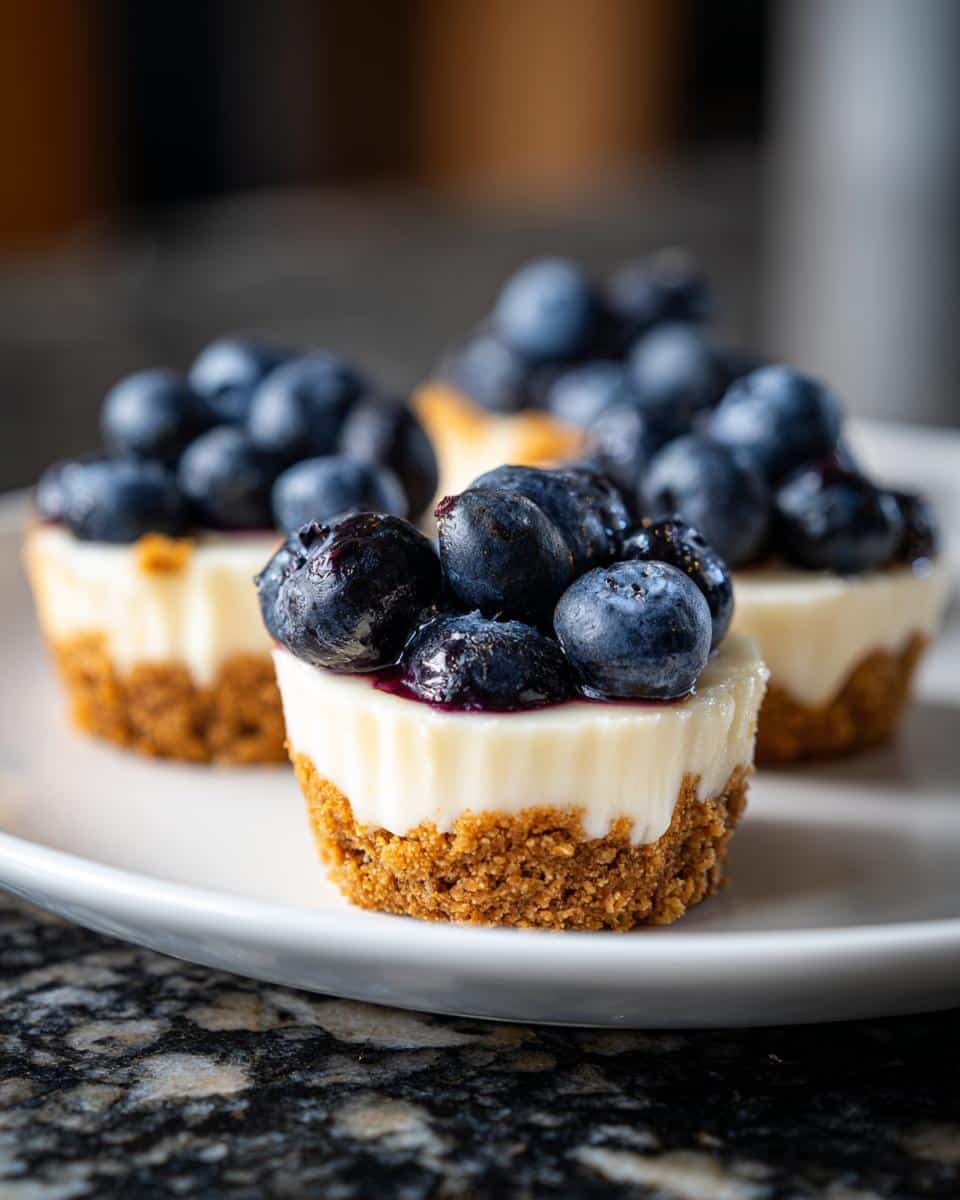 Mini blueberry cream cheese cups - detail 2