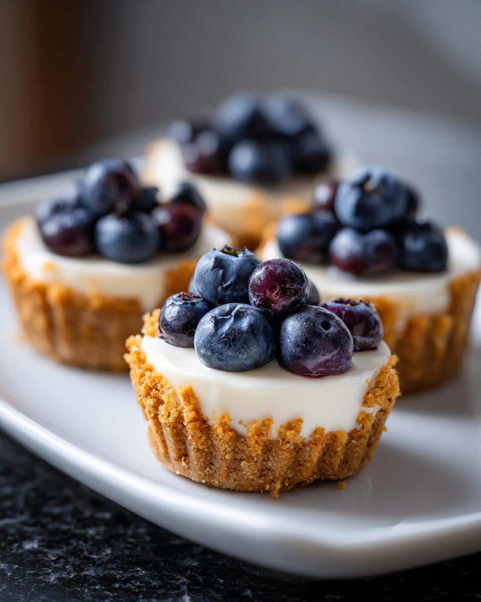Mini blueberry cream cheese cups - detail 3