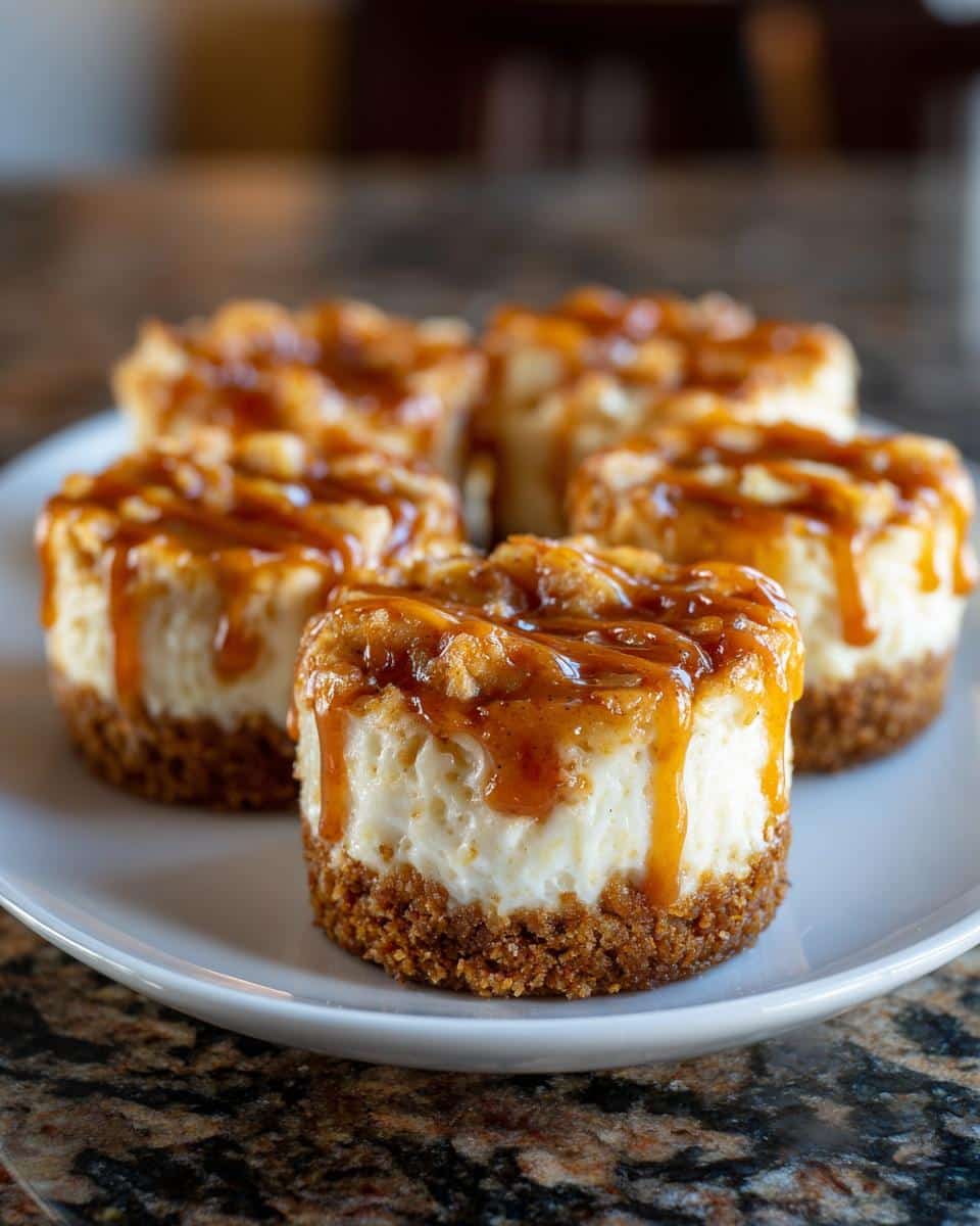 Mini caramel apple cheesecake bites - detail 1