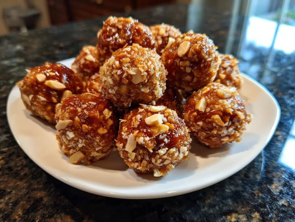 Mini caramel nut dessert bites