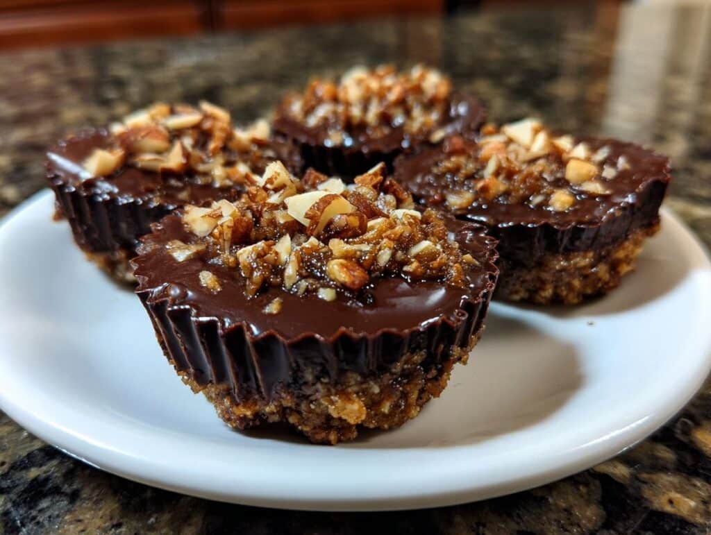 Mini chocolate almond dessert cups