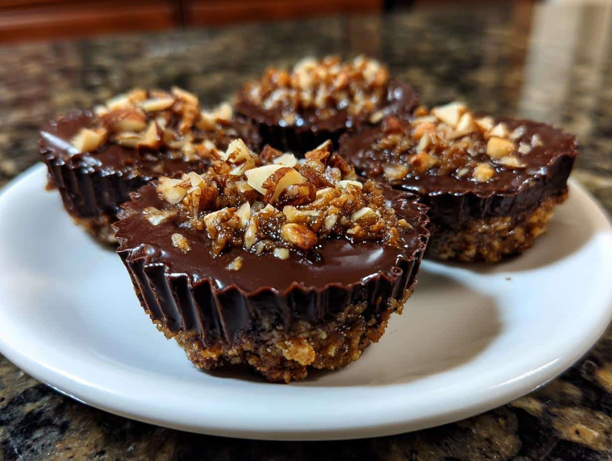 Mini chocolate almond dessert cups