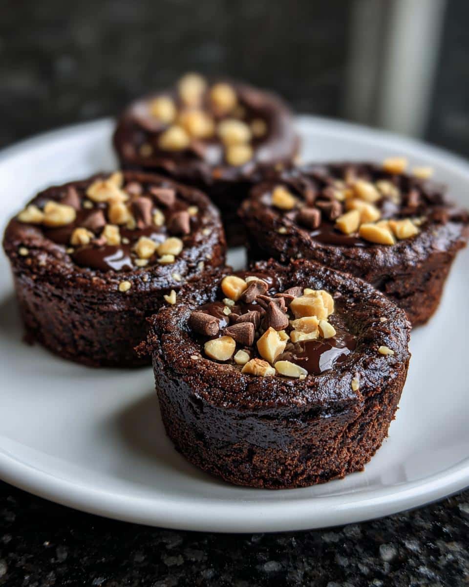 Mini chocolate hazelnut brownie bites - detail 1