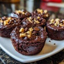 1-Ingredient Flawless Mini Chocolate Hazelnut Brownie Bites