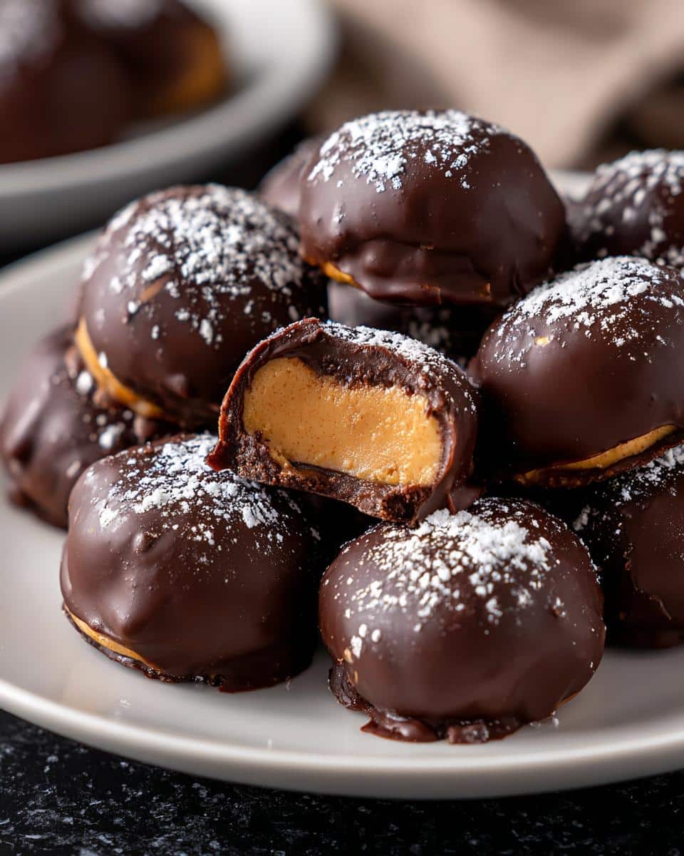 Mini chocolate peanut dessert bites - detail 3