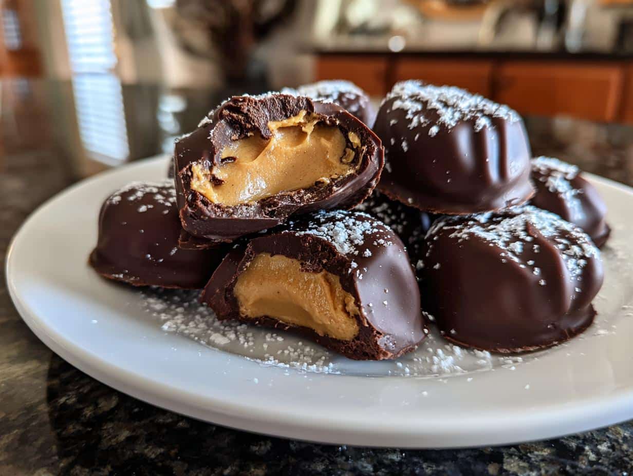 Mini chocolate peanut dessert bites