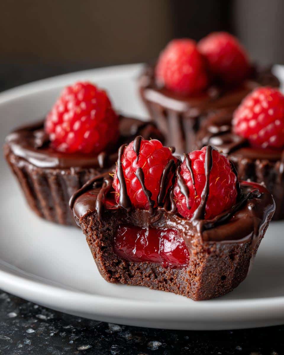 Mini chocolate raspberry cups - detail 2