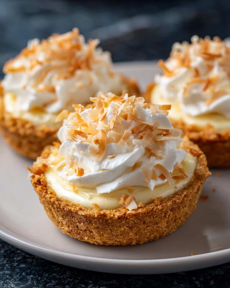 Mini coconut cream pie cups - detail 1