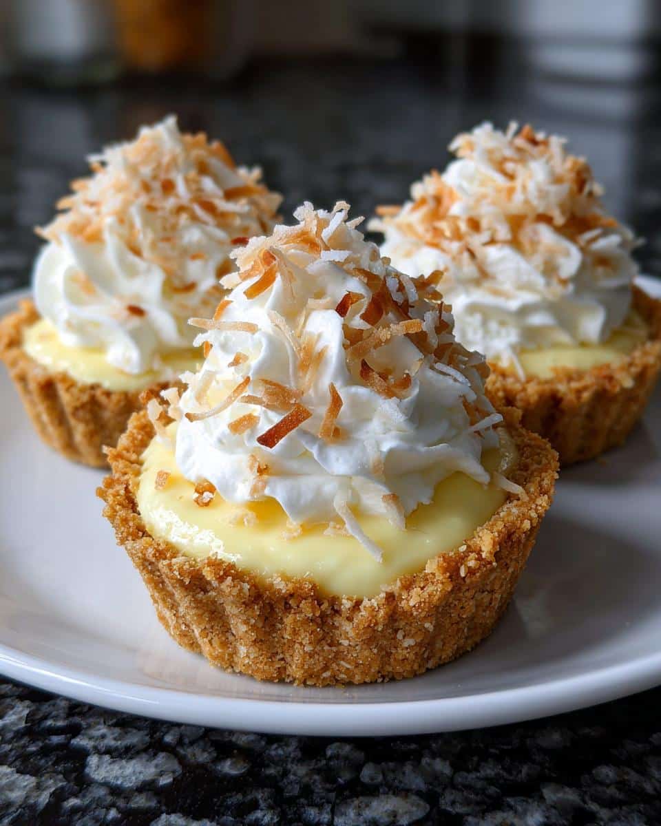 Mini coconut cream pie cups - detail 2