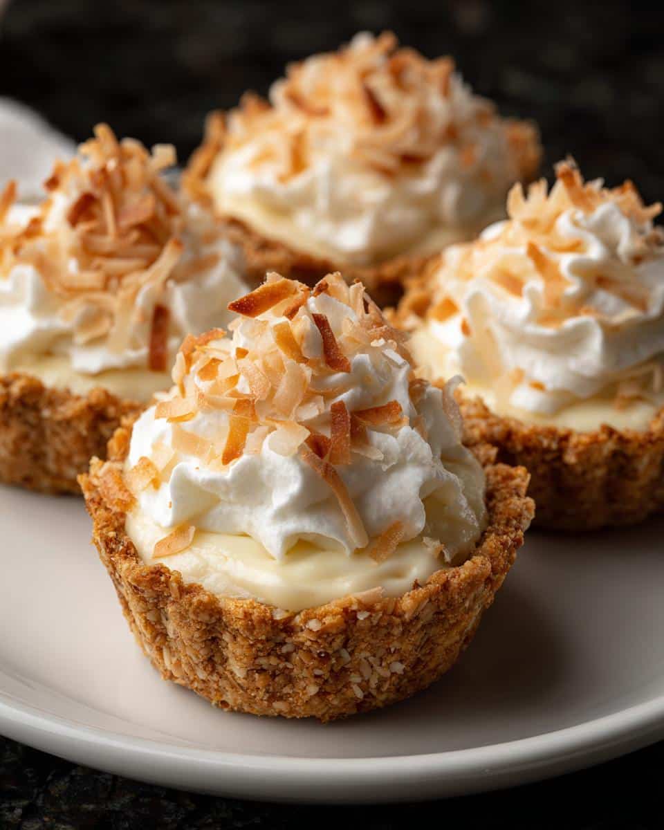 Mini coconut cream pie cups - detail 3