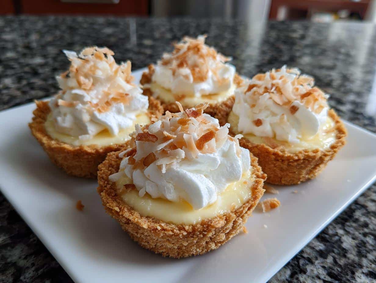 Mini coconut cream pie cups