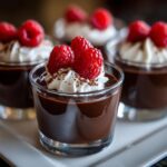 Mini dark chocolate dessert shots