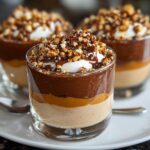 Mini hazelnut cream dessert shots