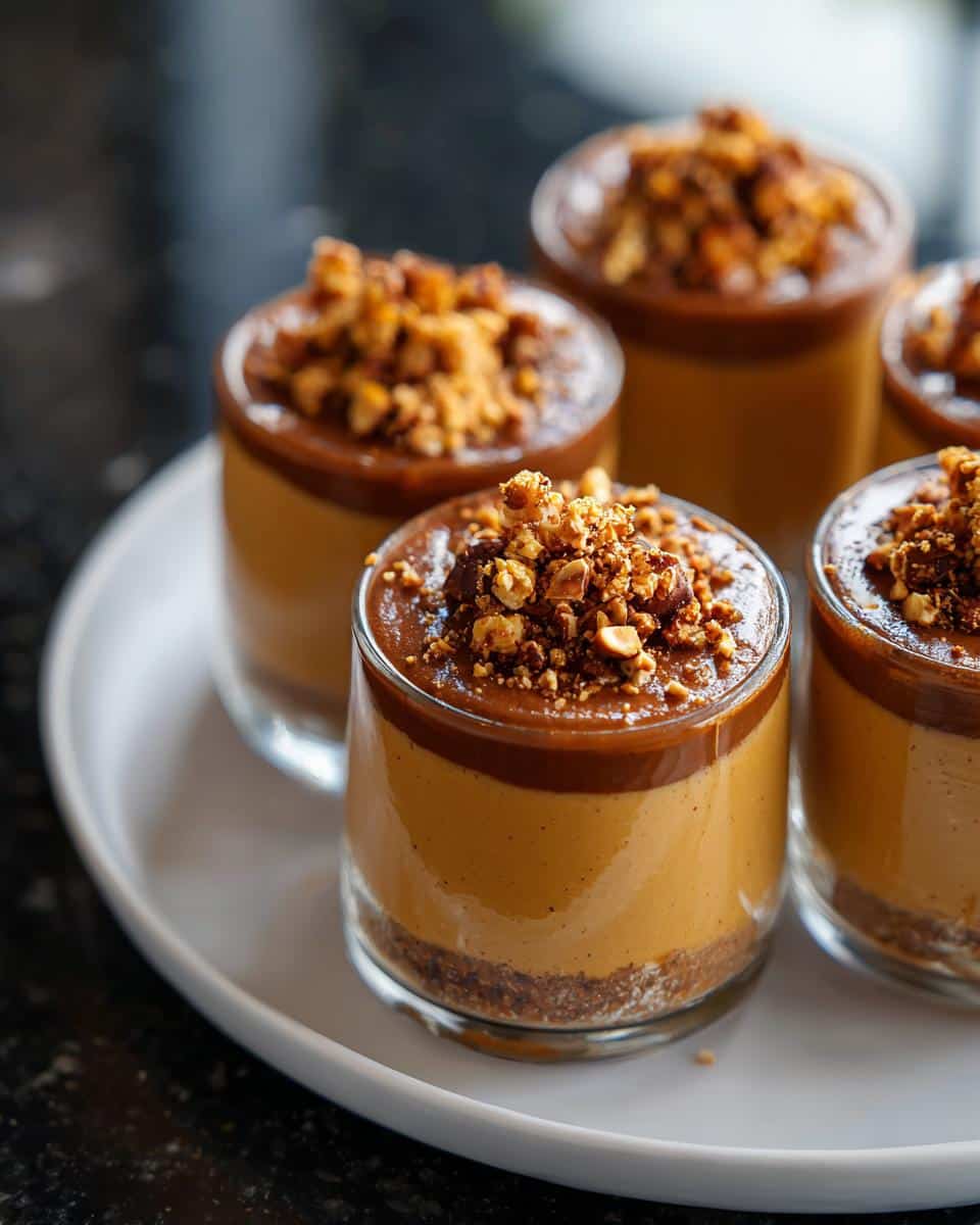 Mini hazelnut cream dessert shots - detail 2