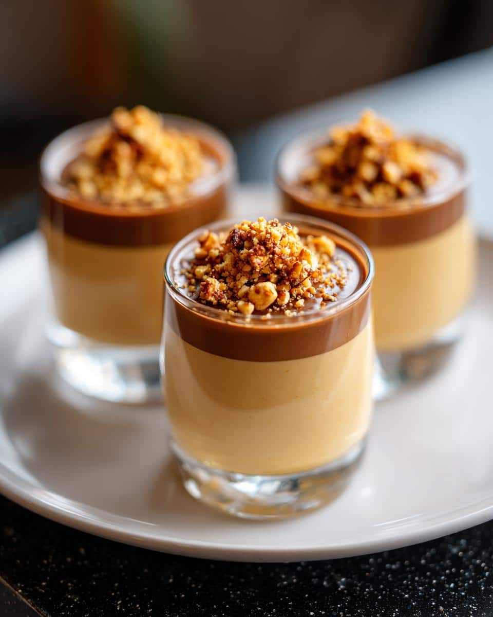Mini hazelnut cream dessert shots - detail 3