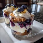 Mini lemon blueberry dessert cups