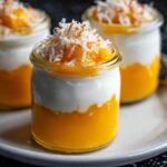 Mini mango coconut dessert jars
