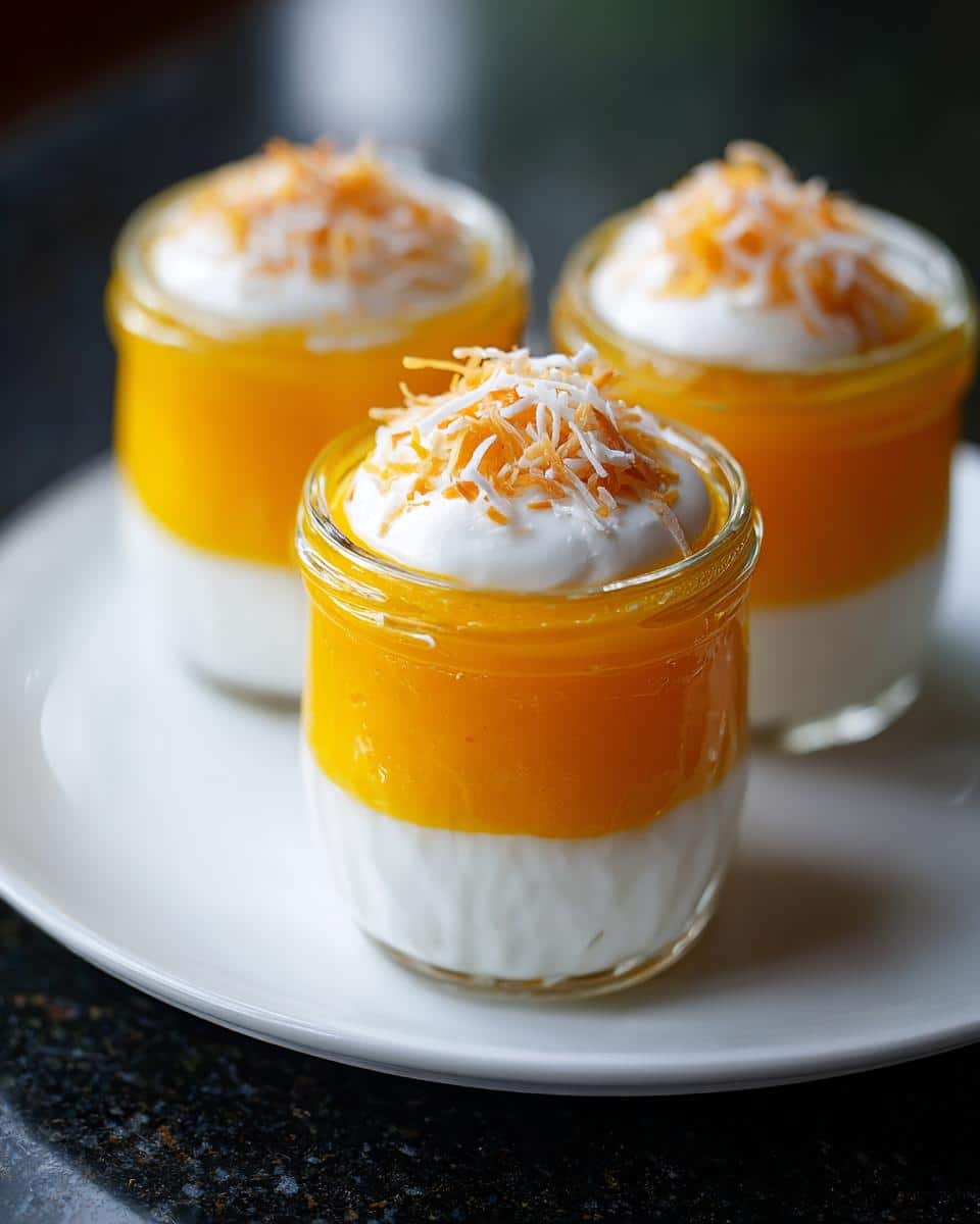 Mini mango coconut dessert jars - detail 3