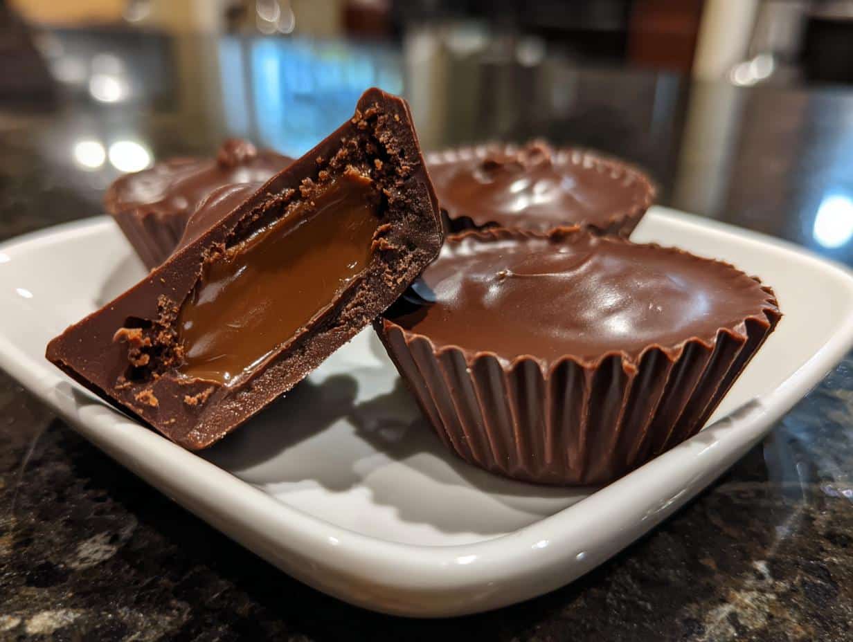 Mini milk chocolate ganache cups
