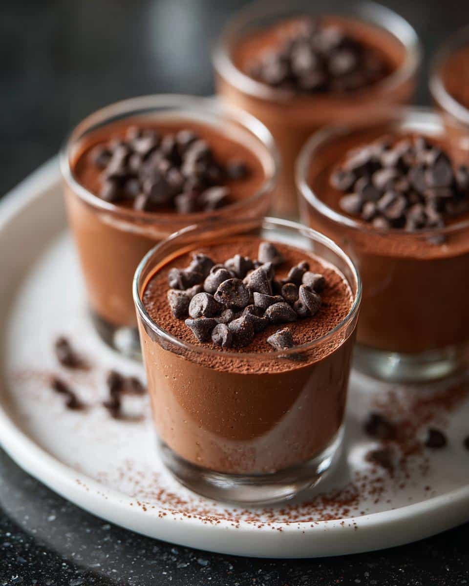 Mini milk chocolate pudding cups - detail 2