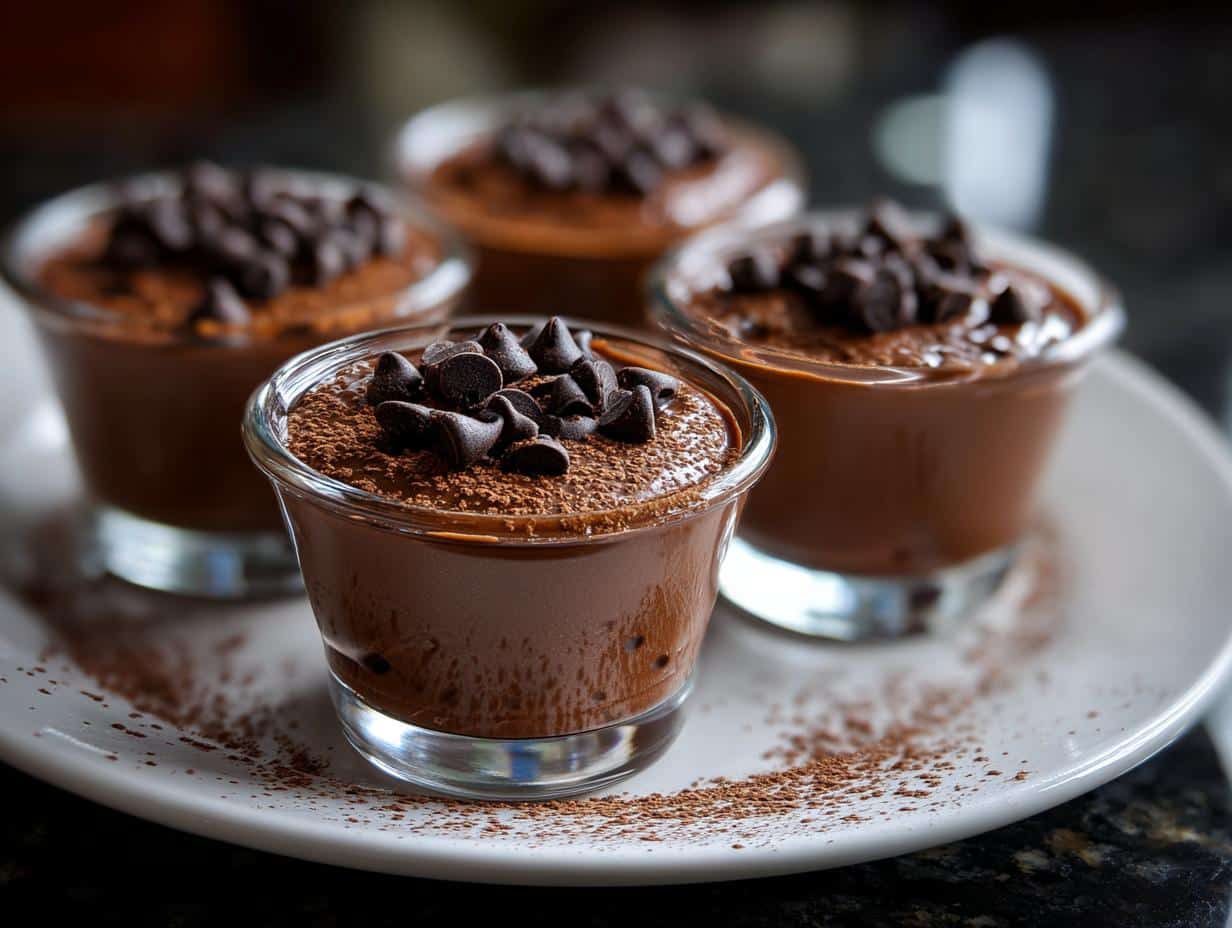 Mini milk chocolate pudding cups