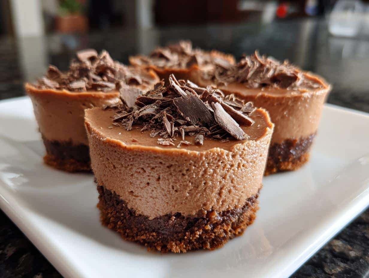Mini mocha cheesecake bites