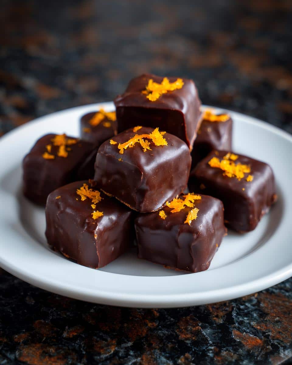 Mini orange chocolate dessert bites - detail 1