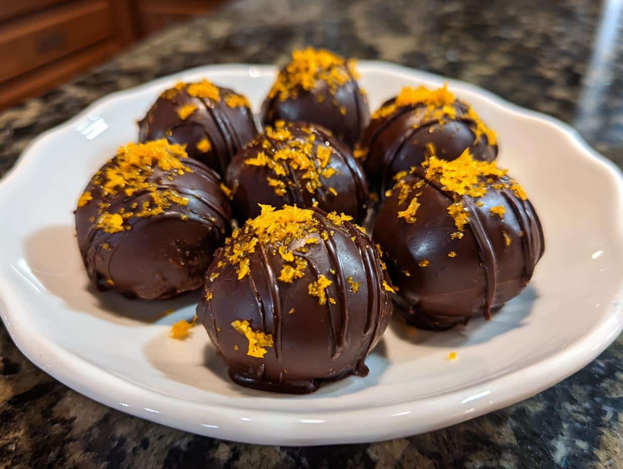 Mini orange chocolate dessert bites